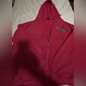 SHEIN Vibrant Pink Zip-Up Hoodie